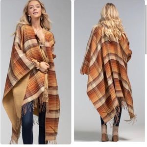 NWT- Fall Poncho Wrap